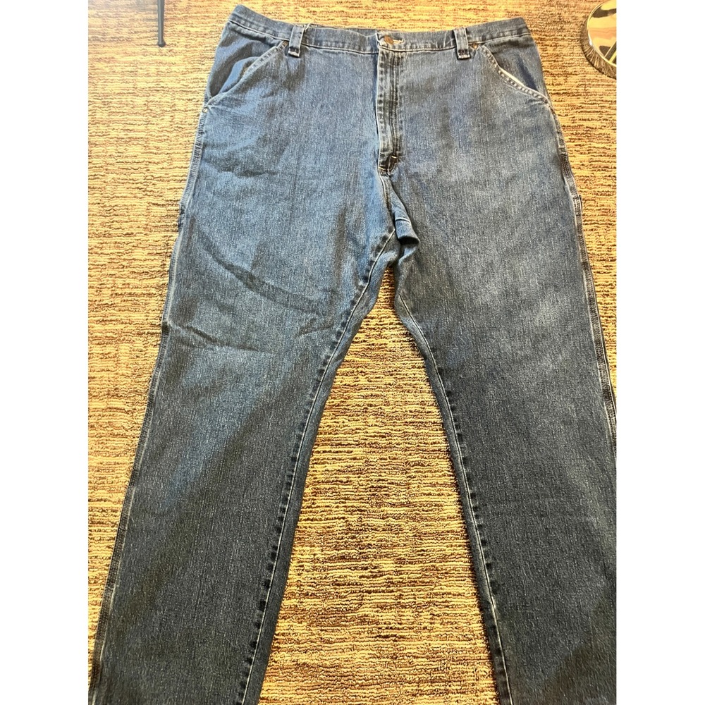 Wrangler Mens Relaxed Fit Carpenter Jeans Medium Wash Blue 40x32 1094LXWDV